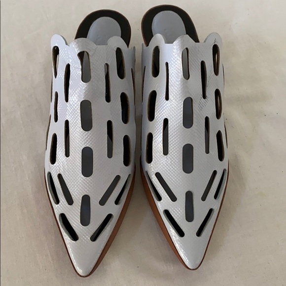 Kenzo Shoes - KENZO Light Blue Mules Heels Shoes 39/9